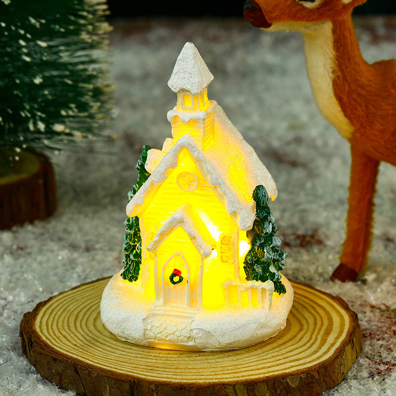 Lighted Ceramic Christmas Village House Decoration with LED