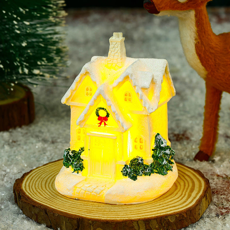 Lighted Ceramic Christmas Village House Decoration with LED