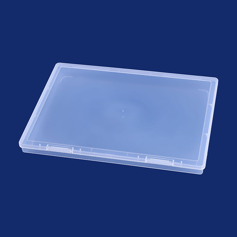 Clear A4 Document Box with a Latching Lid | Stackable Storage for Desks and Shelves | 12.01 x 8.78 x 0.87 in