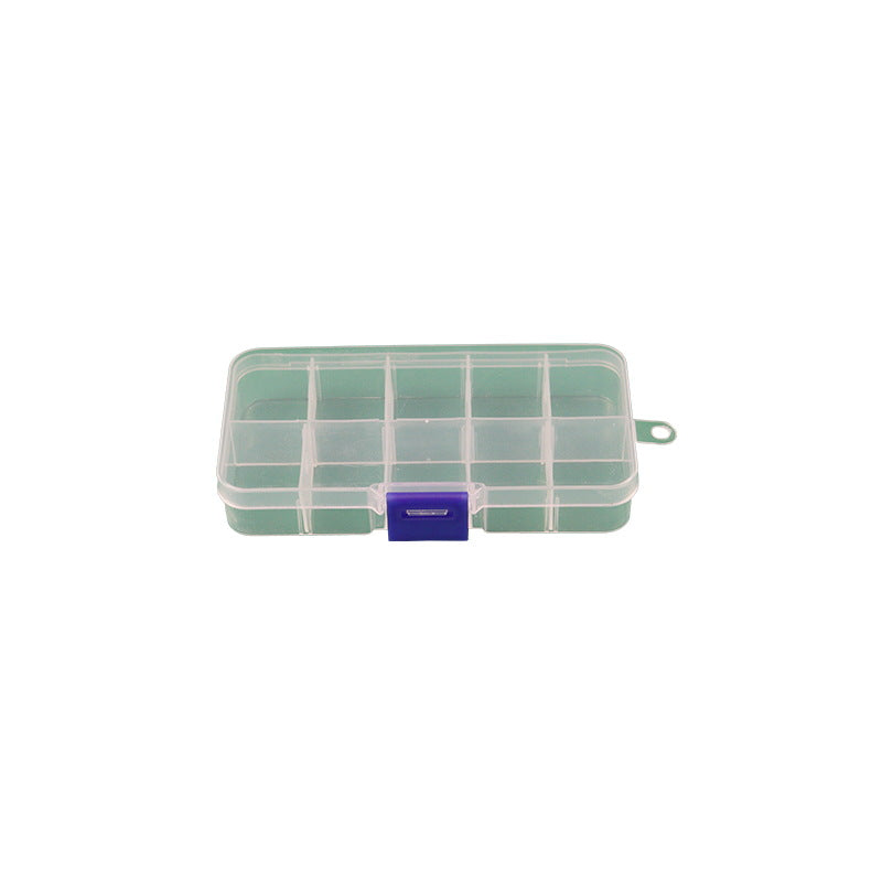 Clear Craft Box with Adjustable Compartments | Bead Storage for Buttons, Thread and Small Tools | 2 Colors