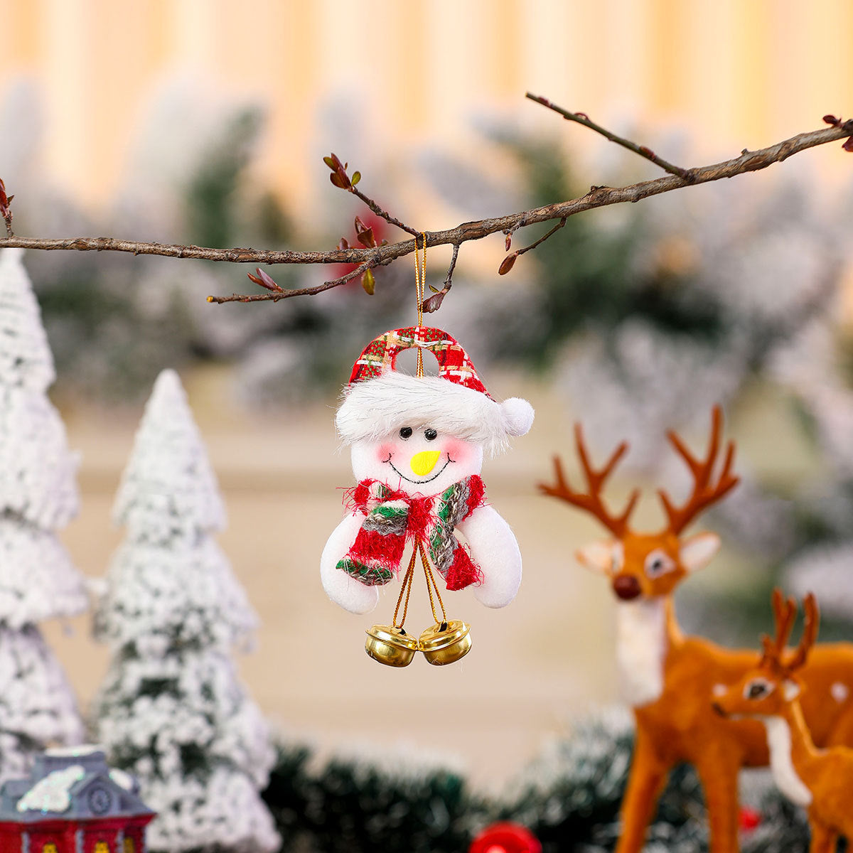 Felt Christmas Angel Ornaments with Red Hat, Wings and Star Details | Hanging String Included | Twenty Designs for Tree or Gift Wrap