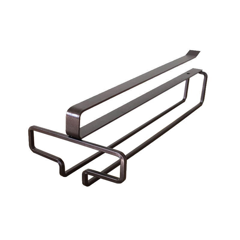 Under-Cabinet Wine Glass Storage Rack with Four Rails | Adjustable Metal Holder, Screws Included | 2 Colors
