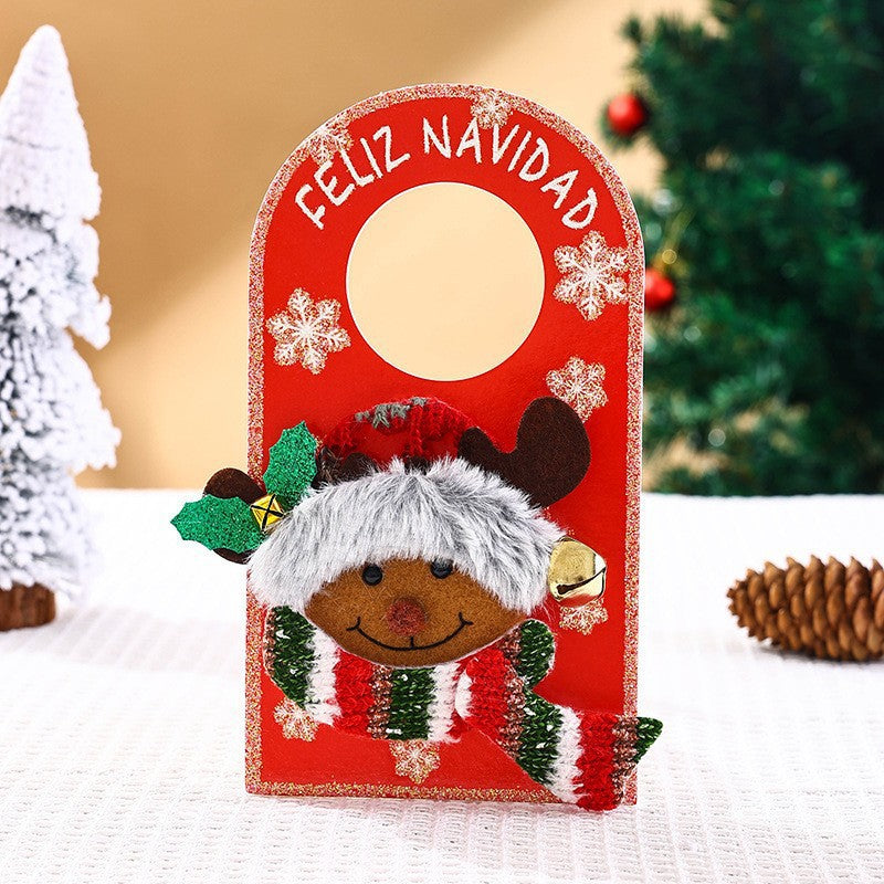 Plush Fabric Christmas Tree Decorations Ornaments Hanging Set