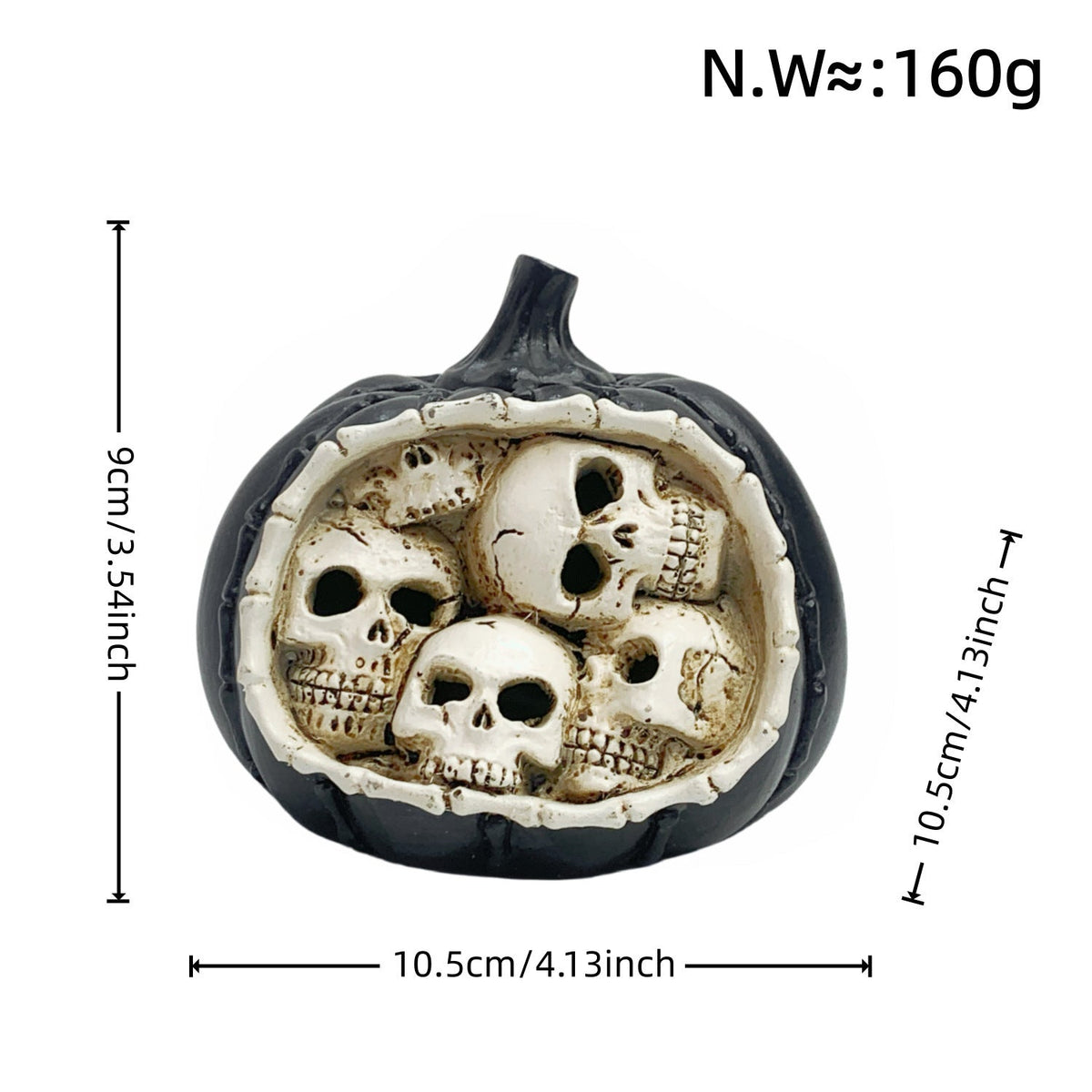 Halloween Pumpkin Decorative Figure | Available in Kürbis, Orange | Stands on Shelves, Mantels, and Side Tables