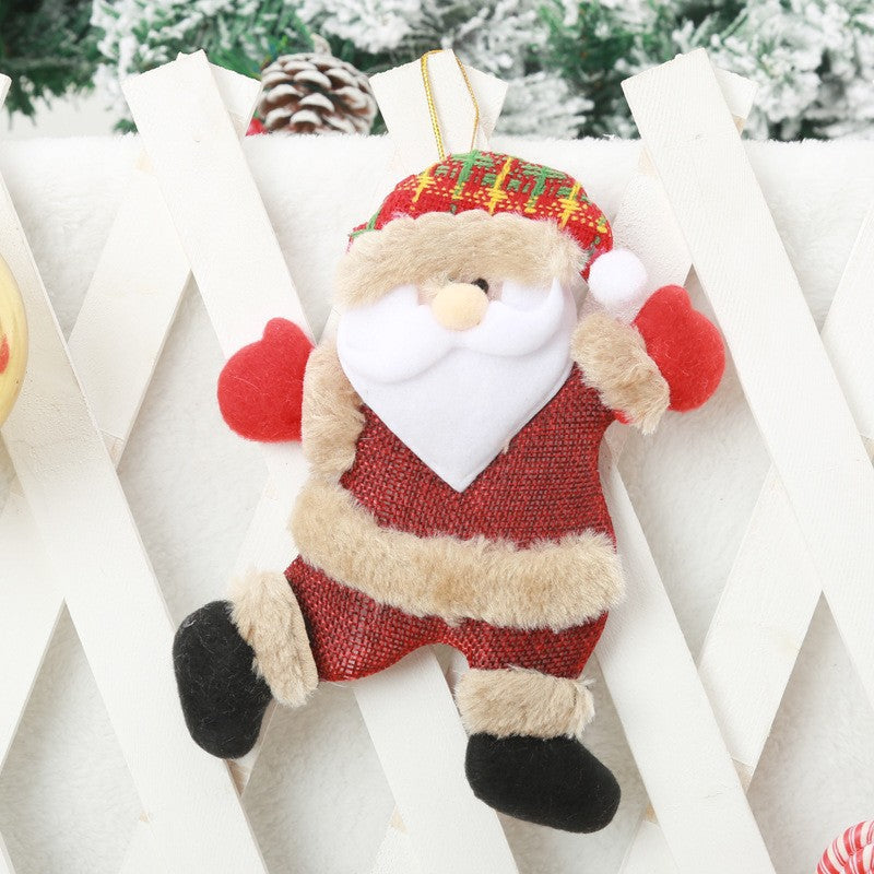 Plush Fabric Christmas Tree Decorations Ornaments Hanging Set
