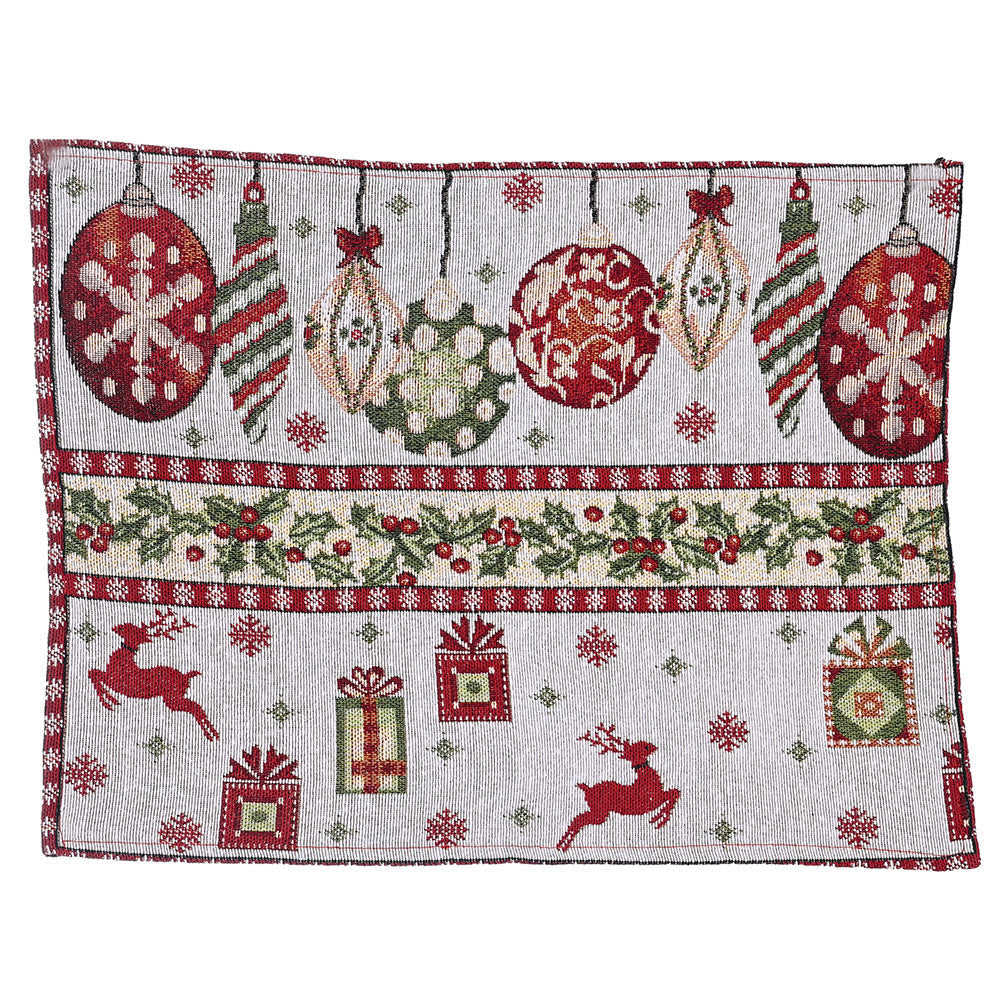 Christmas Table Runner Style Embroidered Holiday Placemats