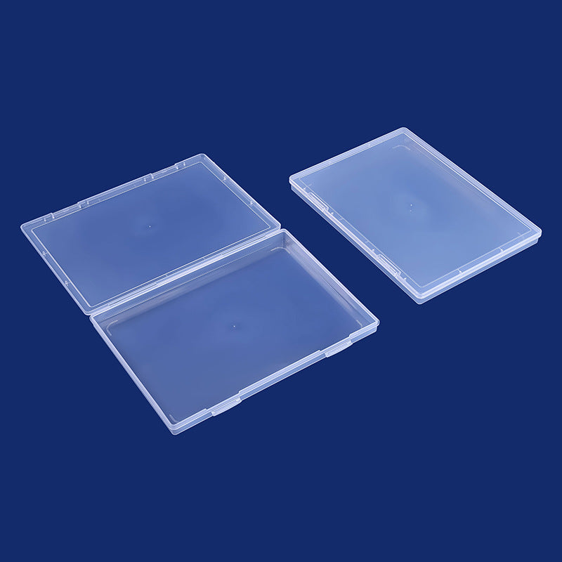 Clear A4 Document Box with a Latching Lid | Stackable Storage for Desks and Shelves | 12.01 x 8.78 x 0.87 in