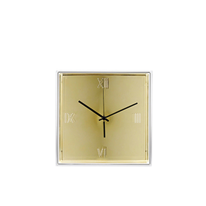 Square Wall Clock with Roman Numerals on a Contrasting Dial | Silent Movement and Light Build | 4 Colors