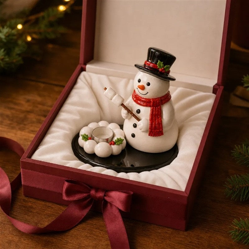 Handcrafted Santa Figurine and Christmas Decorations Set