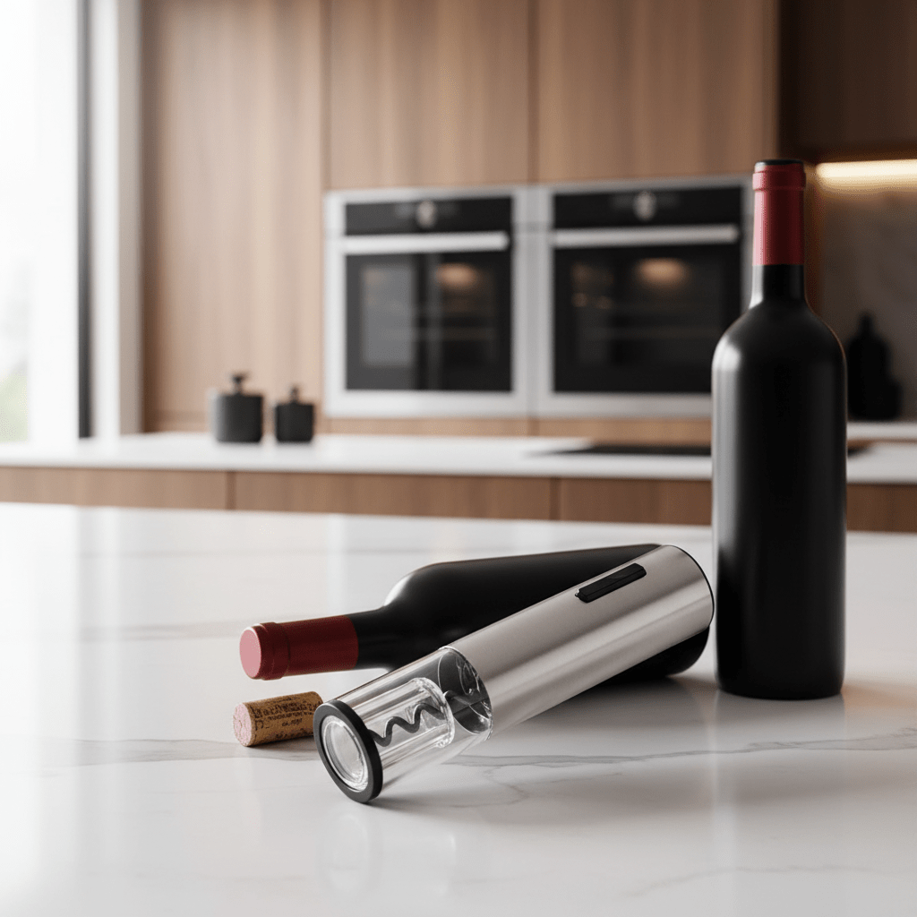 VINOLUX – 4-in-1 Electric Wine Opener for Effortless Opening & Serving