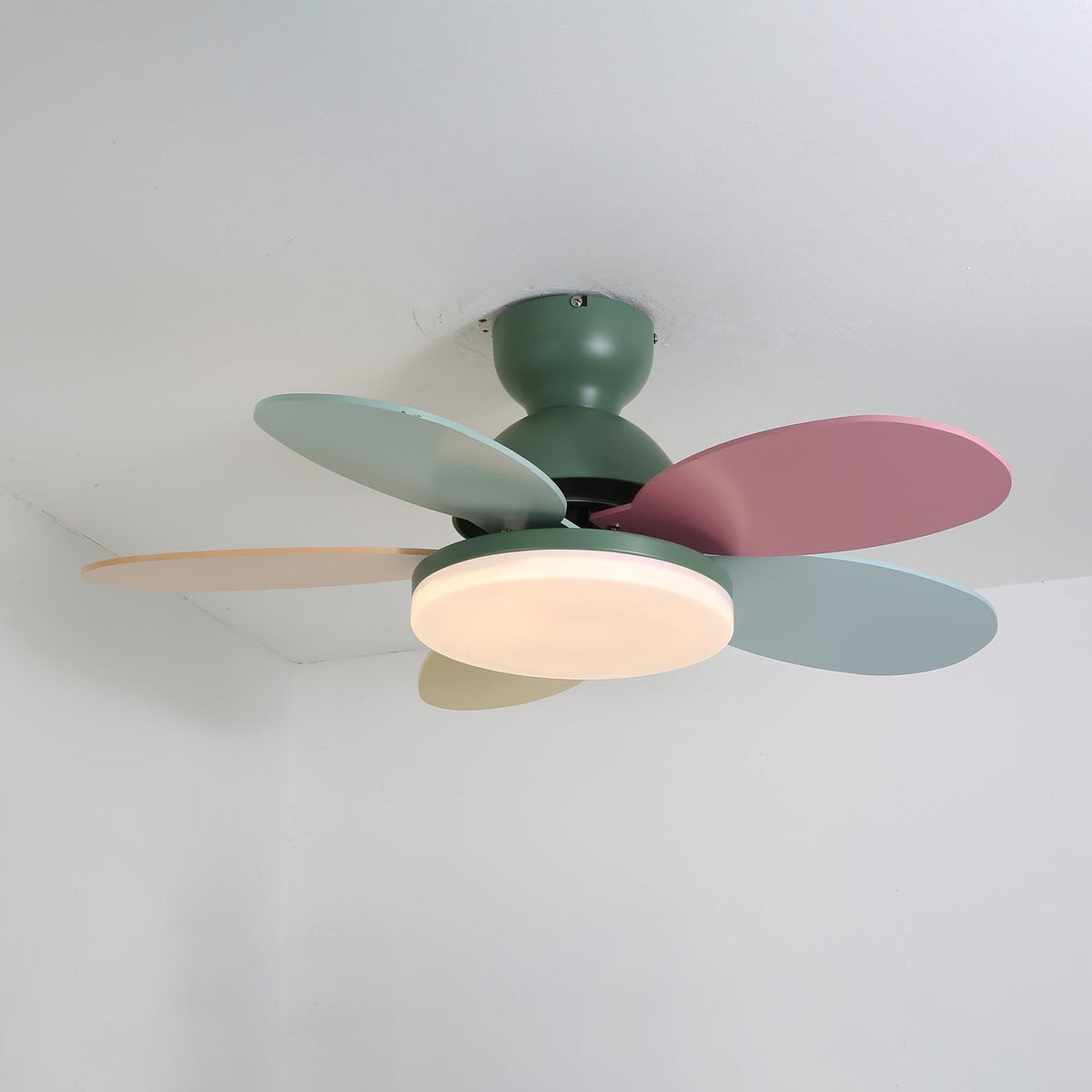 Petal-Style Ceiling Fan with LED Light