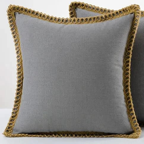 French-Style Pillow Cover in Polyester | Elegant Decorative Design | Refreshes Sofas, Chairs, and Beds
