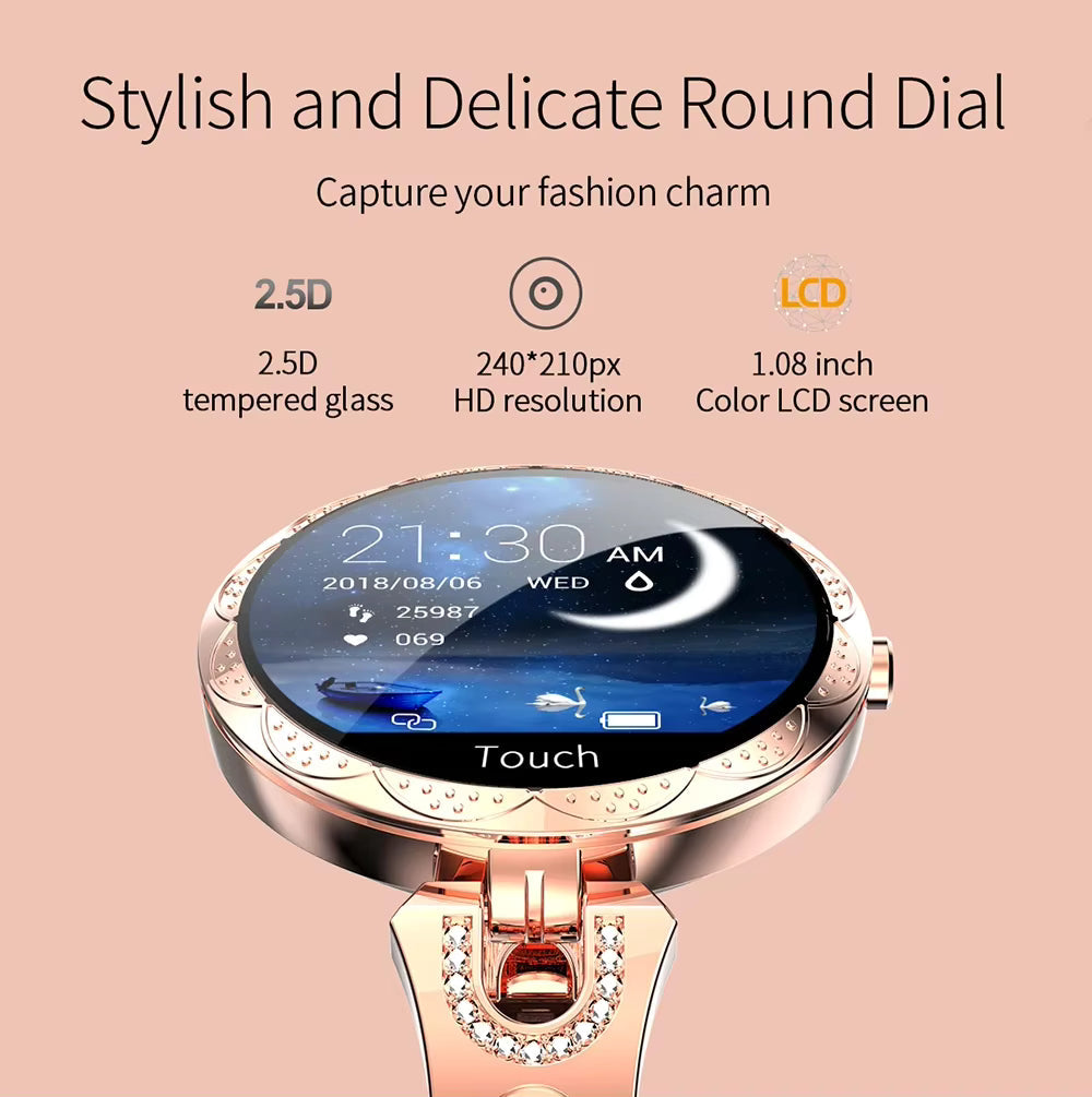 Women's Smart Watch with IP67 Water Resistance | Step, Sleep and Heart Rate Tracking with Notifications | 3 Colors