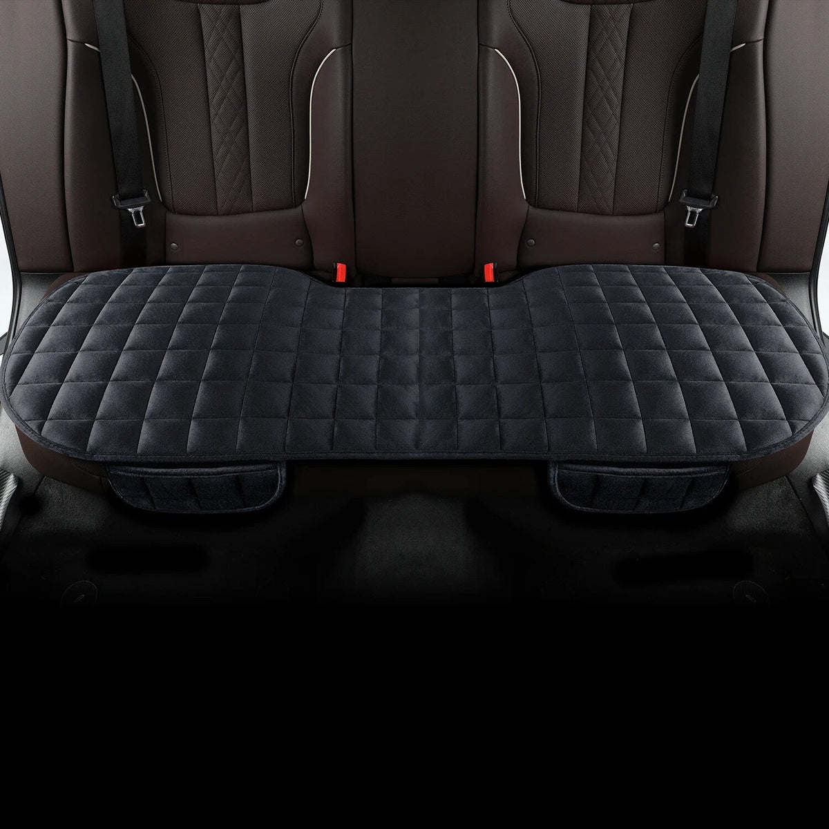 Full-Coverage Car Seat Cushion for the Rear Bench | Non-Slip Padded Cover with Adjustable Straps | 5 Colors