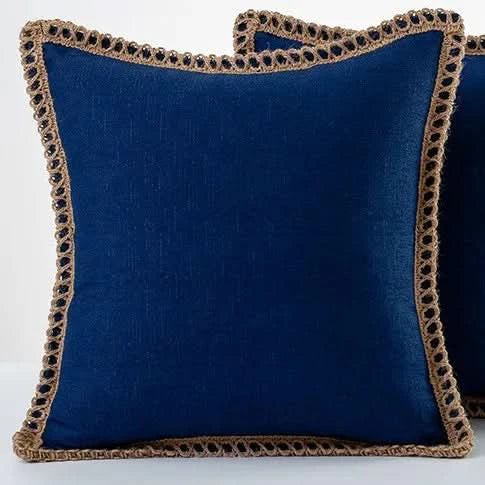 French-Style Pillow Cover in Polyester | Elegant Decorative Design | Refreshes Sofas, Chairs, and Beds
