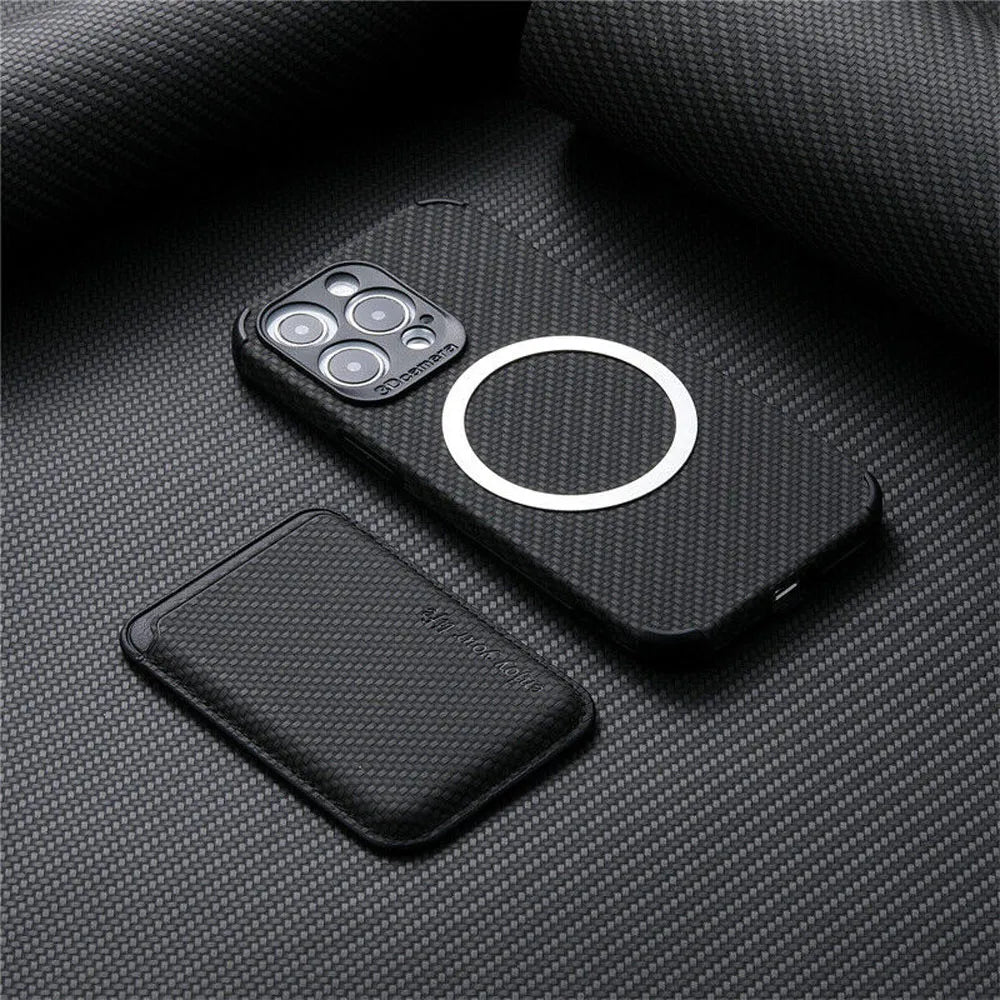 Wallet Phone Case for iPhone 11 through 15 Pro Max with a Magnetic Card Holder | Raised Edges and Wireless Charging | Five Colors