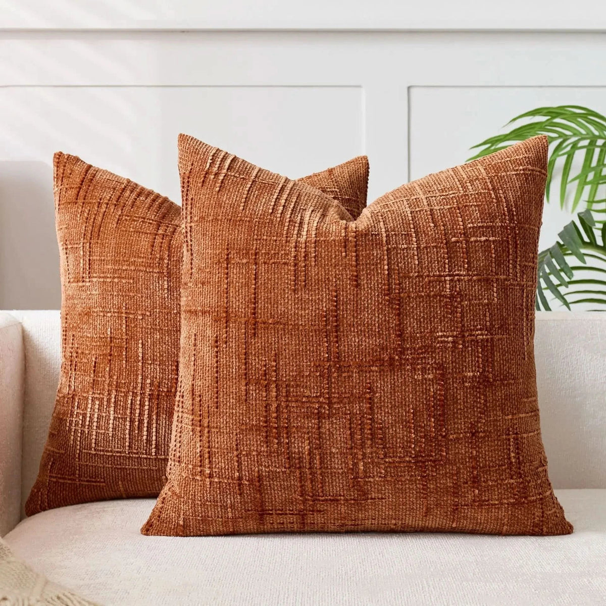 Chenille Pillow Cover in Solid Color | Soft Textured Cushion Cover | Refreshes Living Rooms and Bedrooms