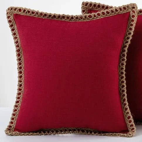 French-Style Pillow Cover in Polyester | Elegant Decorative Design | Refreshes Sofas, Chairs, and Beds