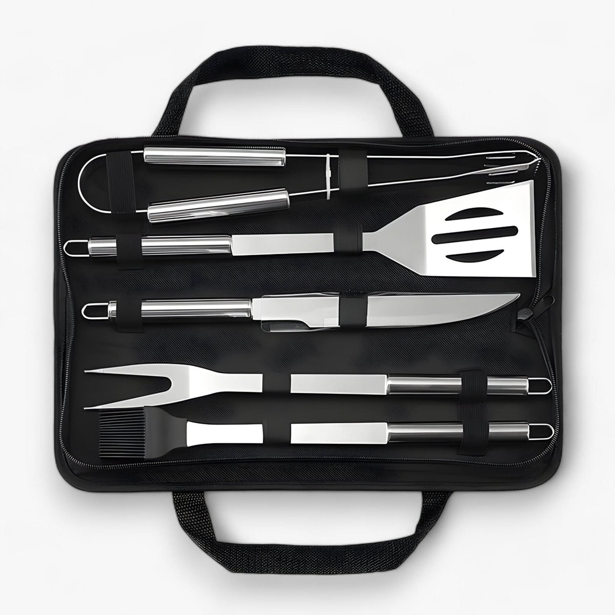 Stainless Steel BBQ Tool Set with Carry Case | Multiple Grilling Utensils Included | Durable Design for Repeated Use
