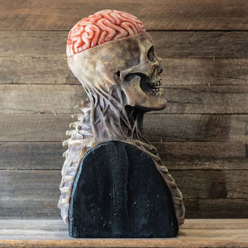 Halloween Skeleton Horror Mask in Soft Latex | Realistic Full Head Skull Costume Face Cover with Hat Option