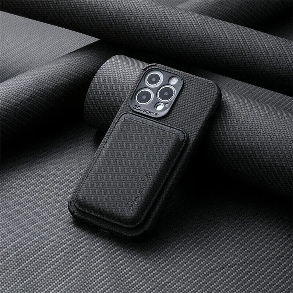 Wallet Phone Case for iPhone 11 through 15 Pro Max with a Magnetic Card Holder | Raised Edges and Wireless Charging | Five Colors