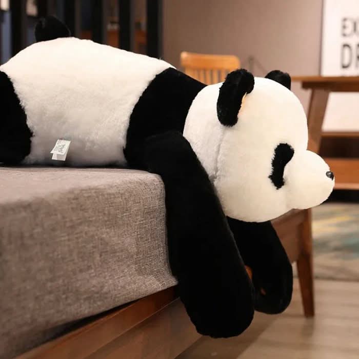 Giant Panda Plush Cushion in Large Format | Soft Filled Interior | Comfortable Support for Beds, Sofas, and Floors