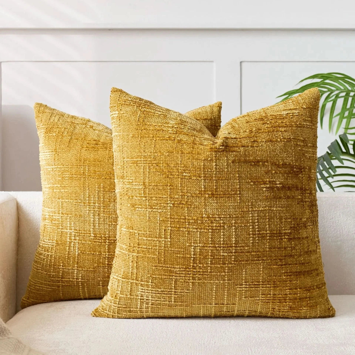 Chenille Pillow Cover in Solid Color | Soft Textured Cushion Cover | Refreshes Living Rooms and Bedrooms