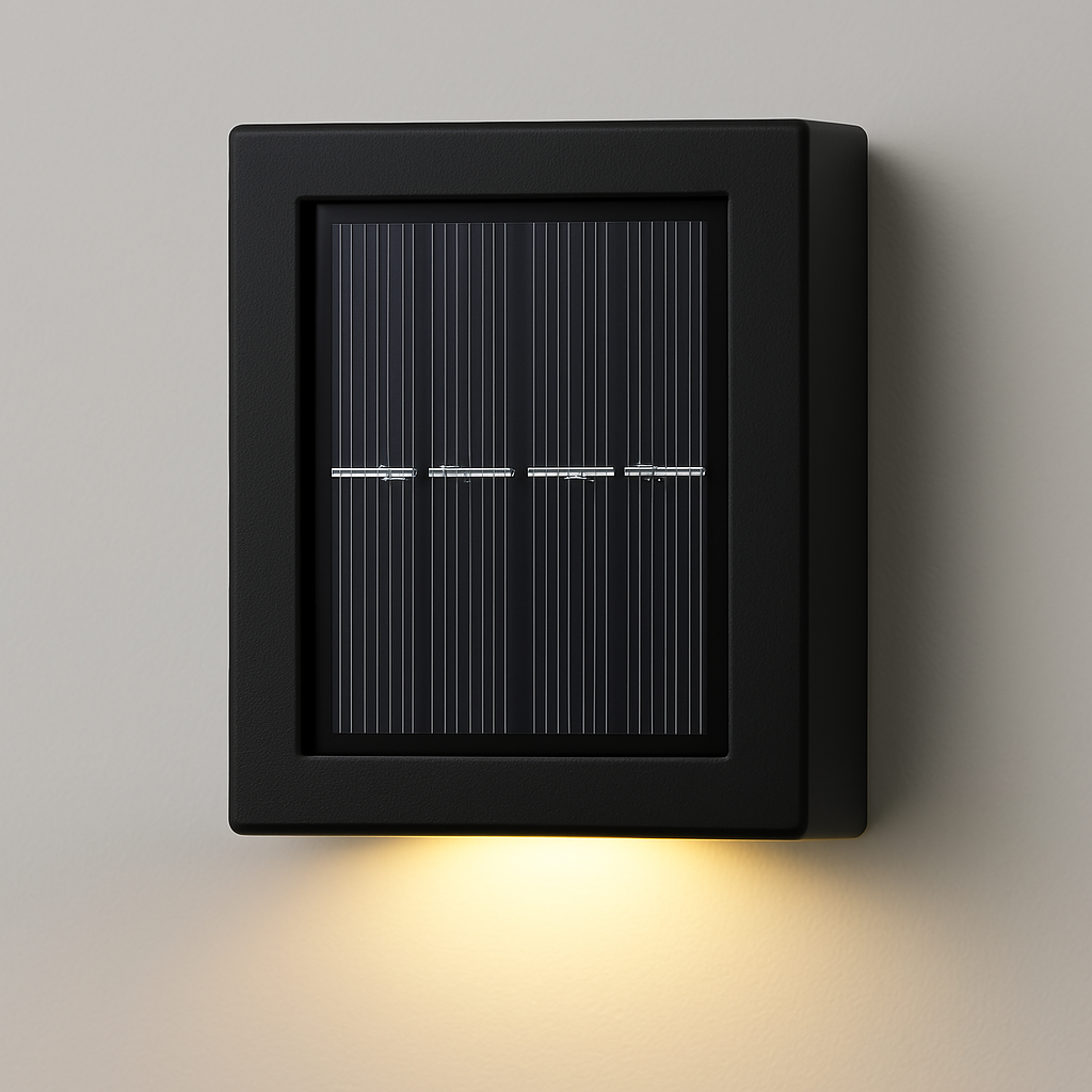 Solar LED Wall Lamp | Cordless with Automatic Dusk-to-Dawn Lighting | For Exterior Walls, Fences, and Entrances