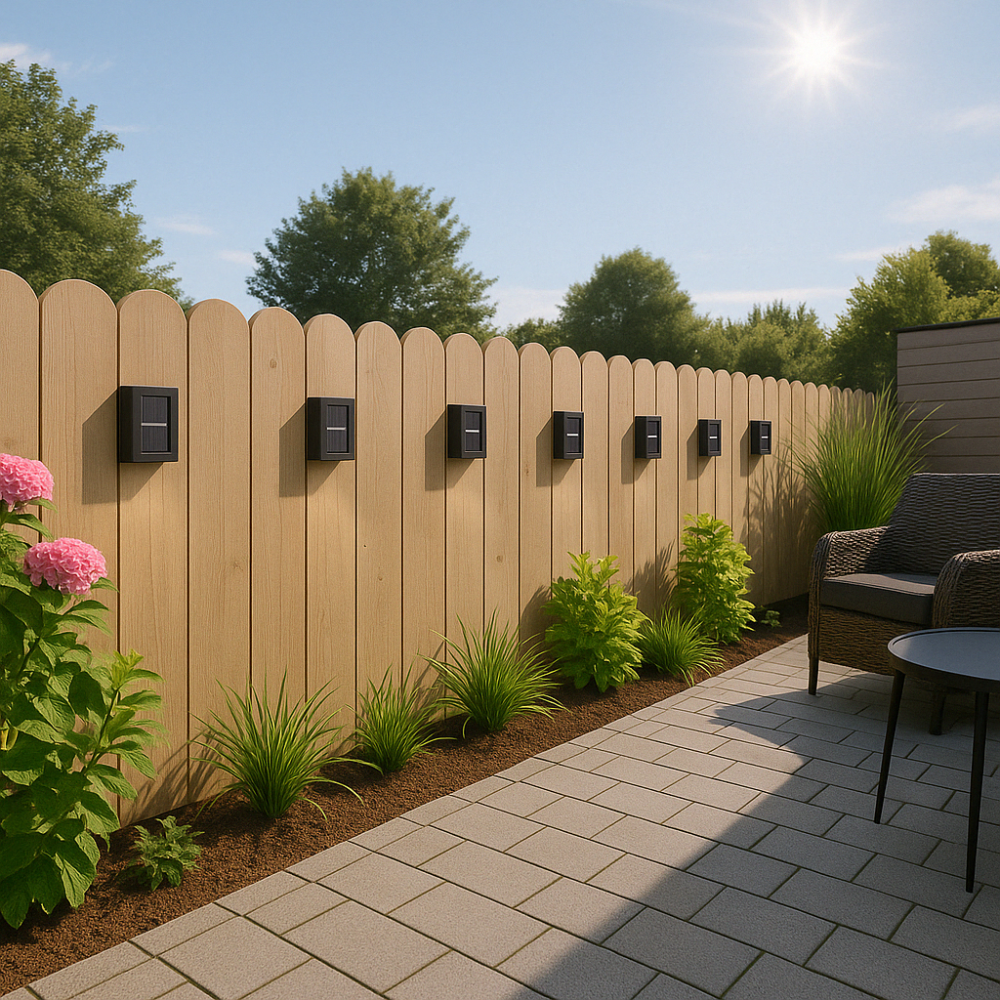 Solar LED Wall Lamp | Cordless with Automatic Dusk-to-Dawn Lighting | For Exterior Walls, Fences, and Entrances