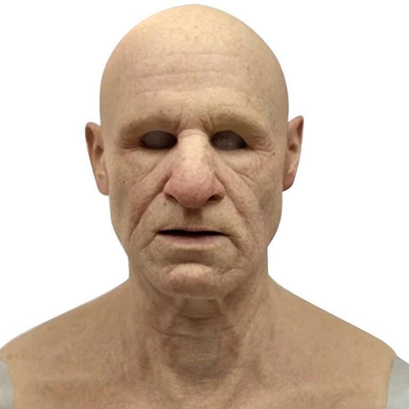 Realistic bearded natural latex full-face Halloween mask, style 2
