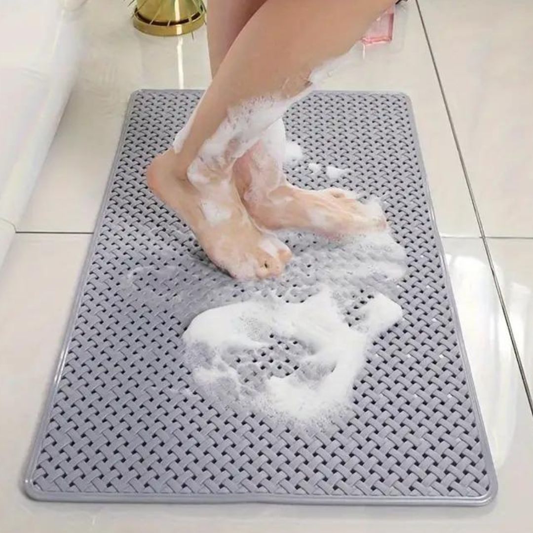 Non-Slip Shower Mat with Grip Design | Extra Traction on Wet Surfaces | Easy to Position and Remove