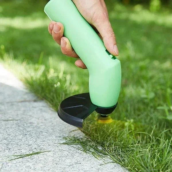 Cordless Handheld Battery Weed Trimmer | Adjustable Cutting Height for Lawn Edges and Garden Borders | Runs on AA Cells