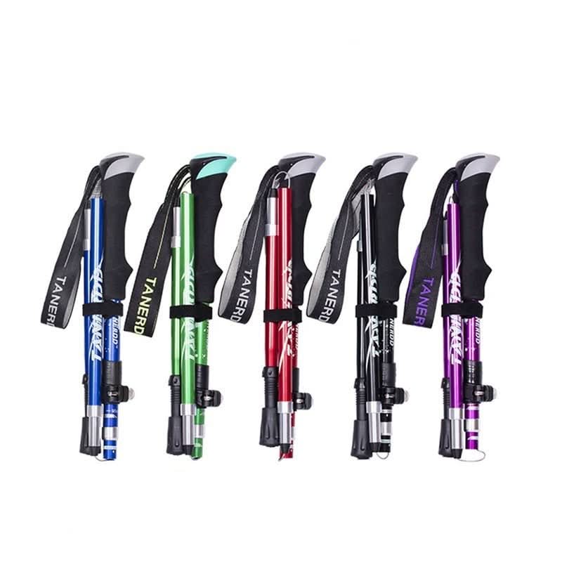 Collapsible Adjustable Trekking Poles | Lightweight with Grip Handles | Support for Hiking and Uneven Terrain