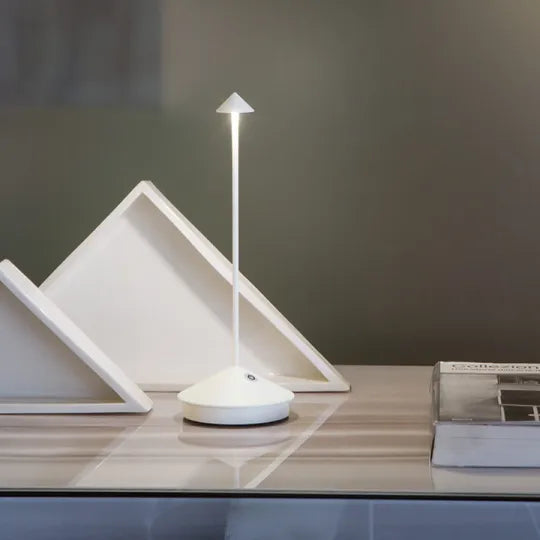 Cordless LED Table Lamp with Dimmable Brightness | USB Rechargeable Battery | For Indoor and Covered Outdoor Use