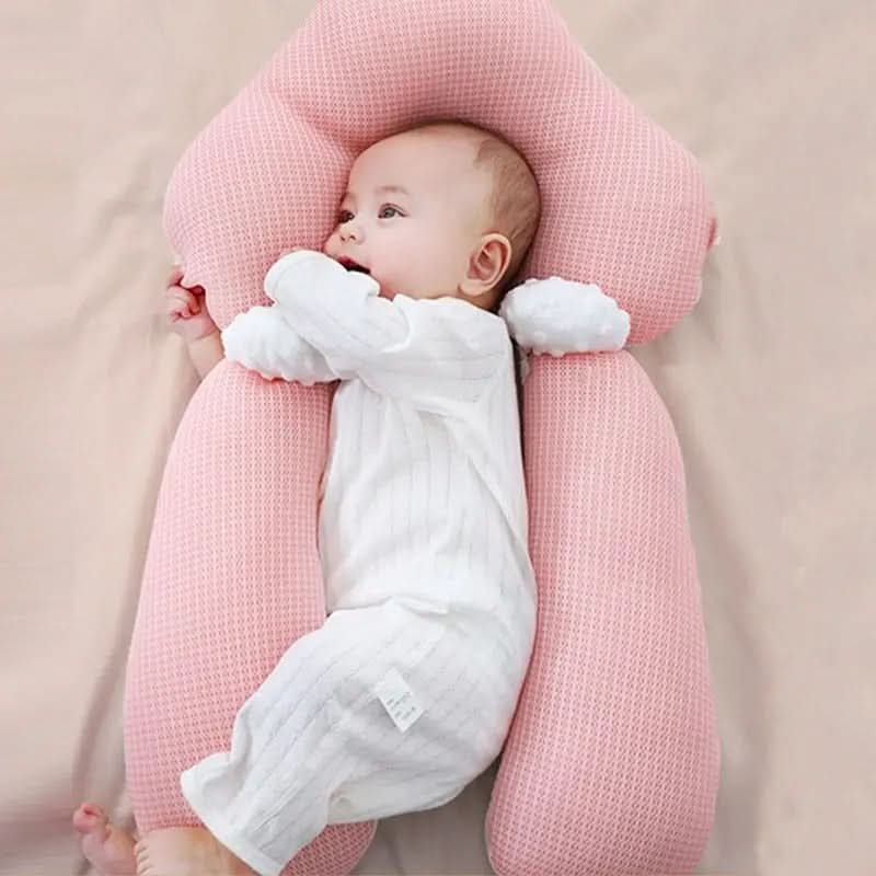 Adjustable Newborn Cushion with Anti-Roll Side Supports | For Ages 0 to 12 Months | Soft Padded Design for Supervised Rest