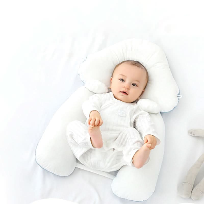Adjustable Newborn Cushion with Anti-Roll Side Supports | For Ages 0 to 12 Months | Soft Padded Design for Supervised Rest