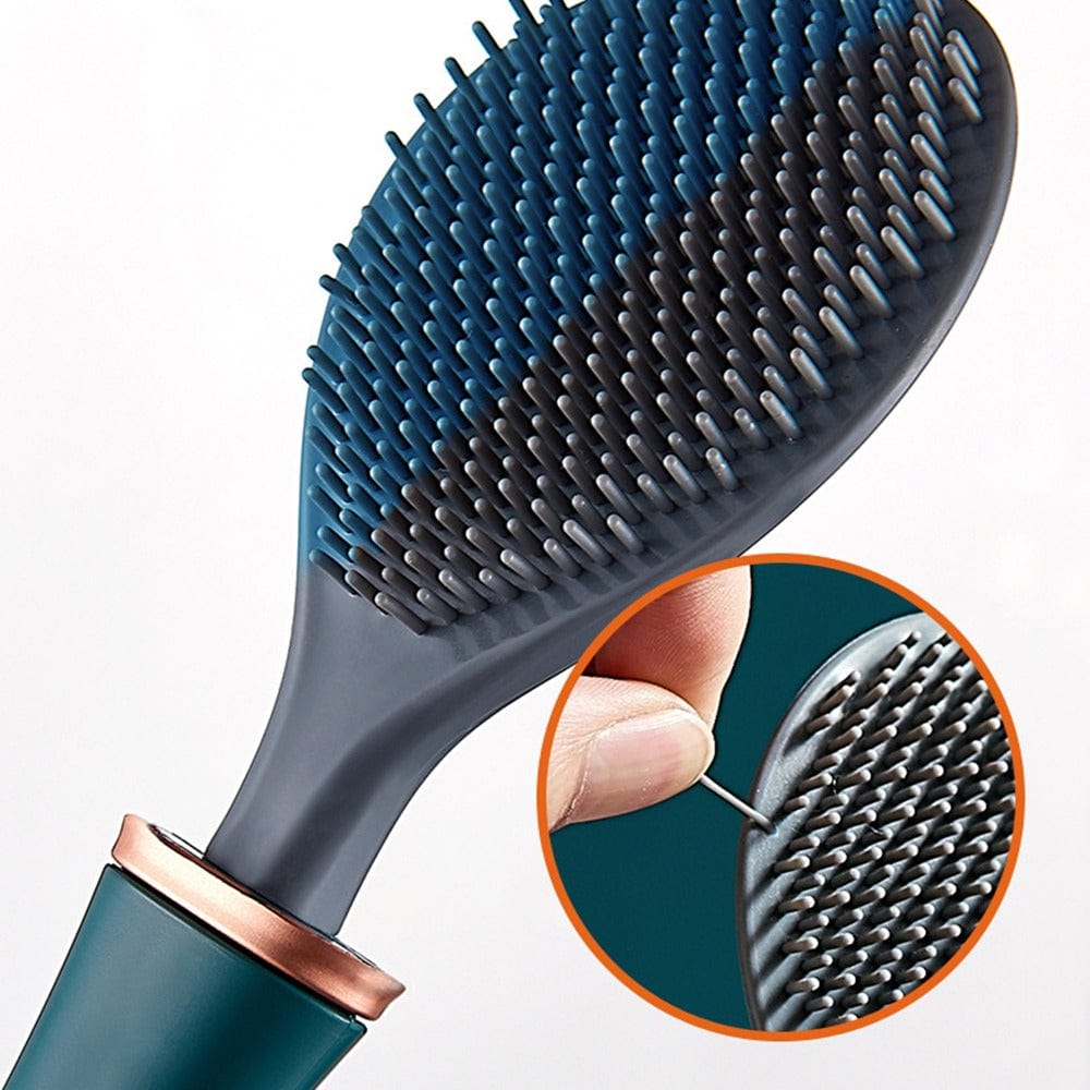 Silicone Toilet Brush with a Flat Head and Wall Holder | Dries Fast, Holds Less Grime Than Synthetic Fiber | Three Colors