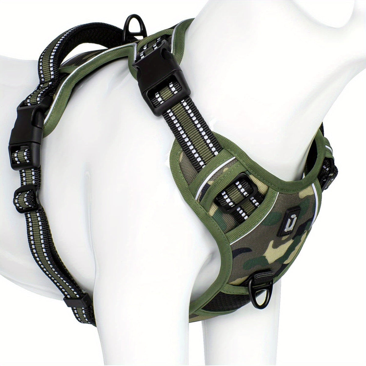 Reflective Dog Harness with Padded Chest Plate and Top Handle | Fully Adjustable Nylon Vest | Sizes S to XL