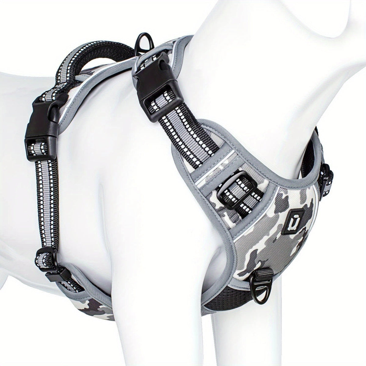 Reflective Dog Harness with Padded Chest Plate and Top Handle | Fully Adjustable Nylon Vest | Sizes S to XL