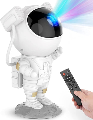 Astronaut Galaxy Projector Night Light for Bedrooms | Nebula and Star Projection, USB Rechargeable | Movable Arms