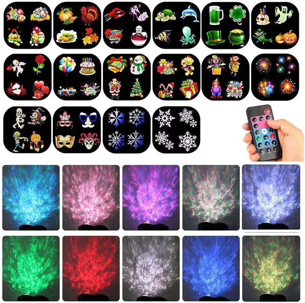 Projector remote control used to change colors and set a timer