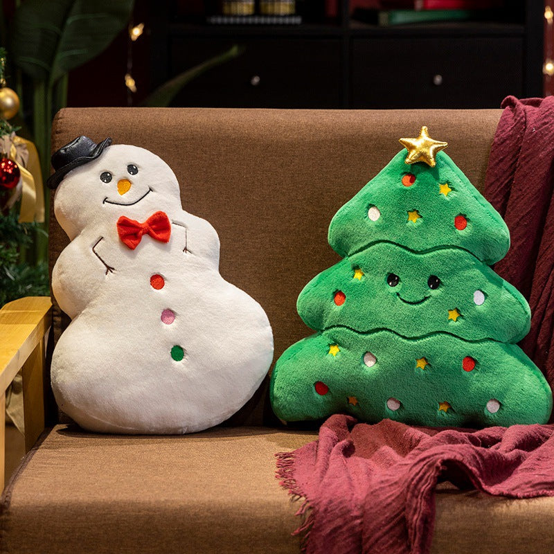 Christmas Plush Toys Gingerbread Man Snowman and Tree Shapes