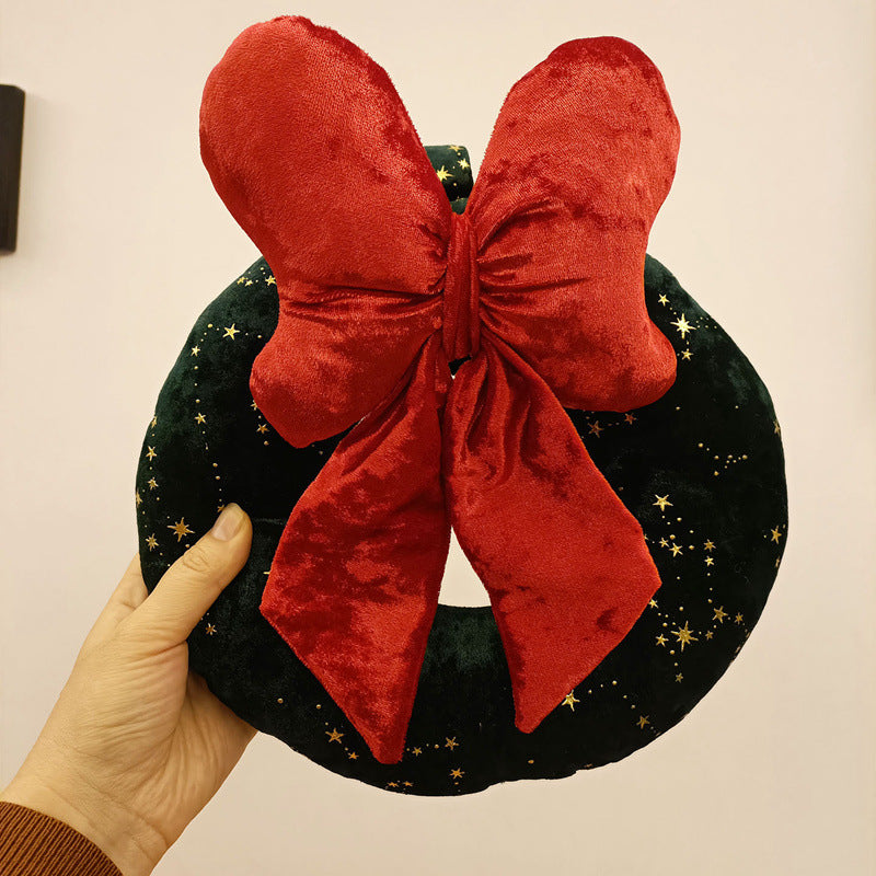 Christmas Throw Pillows in Gingerbread, Tree and Wreath Shapes