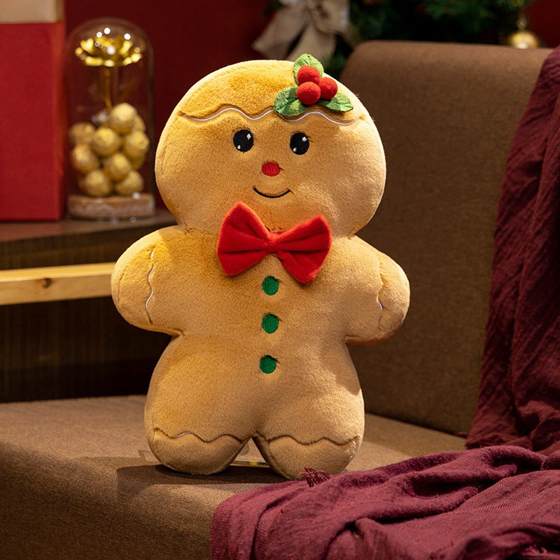 Christmas Plush Toys Gingerbread Man Snowman and Tree Shapes