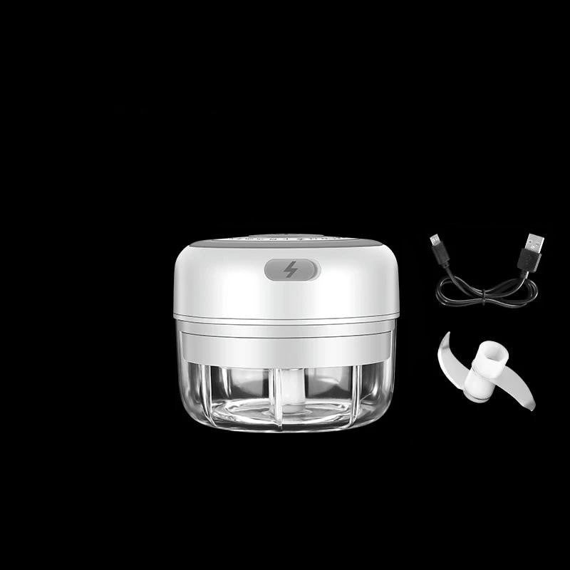 Mini Electric Food Chopper with One-Touch Lid | Stainless Blades and a 5 fl oz Bowl | USB Rechargeable Kitchen Gadgets