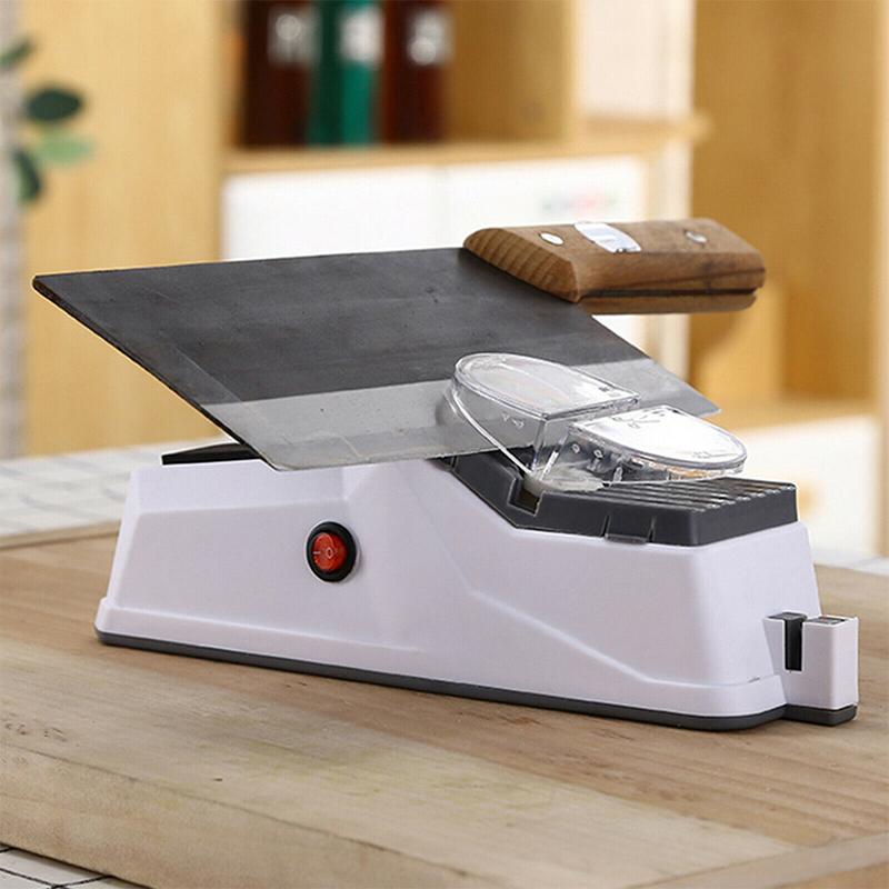 Electric Knife Sharpener with Two Slots and Whetstone Pad | USB Rechargeable for Knives and Scissors | 5-Second Edge