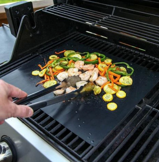 Reusable Non-Stick BBQ Grill Mat | Flexible Fit for Various Grill Surfaces | Easier Cleanup After Grilling