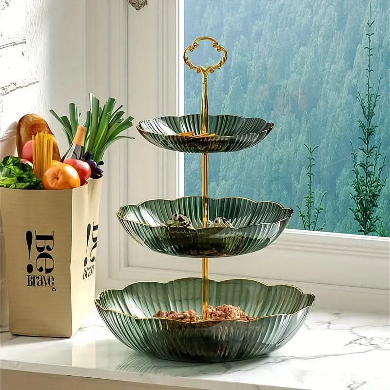 3-Tier Fruit Bowl Organizer | Freestanding Metal Stand | Keeps Fruit Visible and Accessible on Any Counter