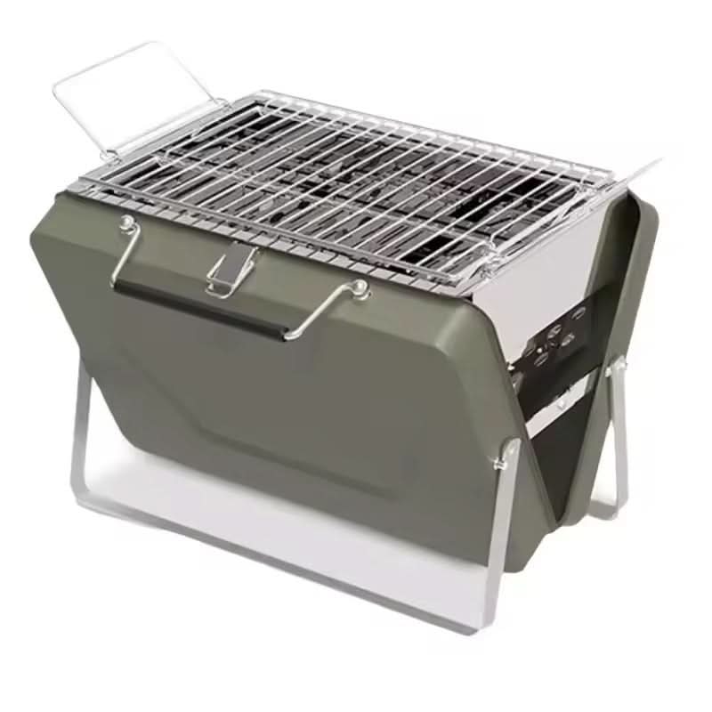 Foldable Charcoal BBQ Grill with Quick Setup | Packs Down for Easy Storage | Portable Grilling for Camping and Picnics