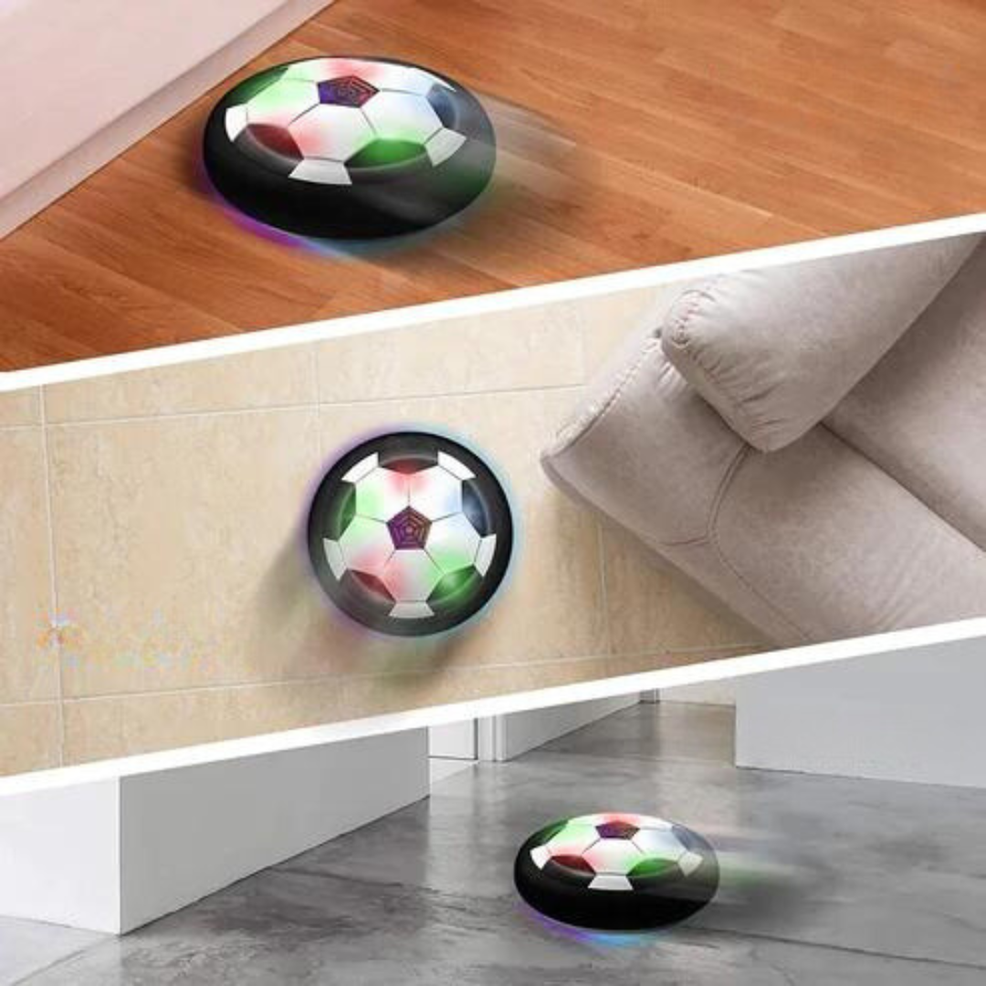 Hover Soccer Disc Dog Toys with Foam Bumper and Color Lights | Glides on Smooth Floors | Indoor Play
